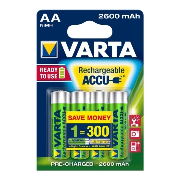 Varta 5716 - 4 buc Baterie reîncărcabilă ACCU AA NiMH/2600mAh/1,2V