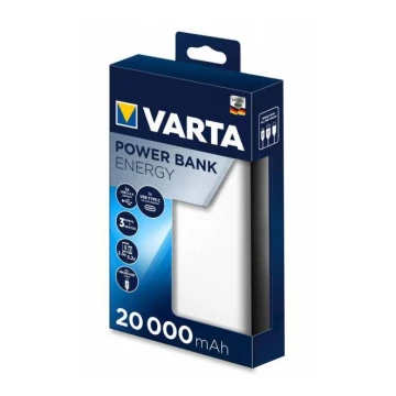 Varta 57978101111 - Power Bank ENERGY 20000mAh/2x2,4V alb
