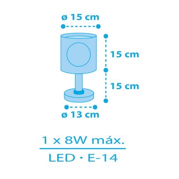 Veioză pentru copii Dalber 60651 PIRATE ISLAND 1xE14/8W/230V