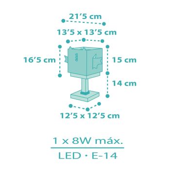 Veioză pentru copii LITTLE DRAGON 1xE14/8W/230V Dalber 64381