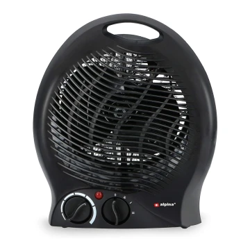 Ventilator cu element de încălzire 1000/2000W/230V negru