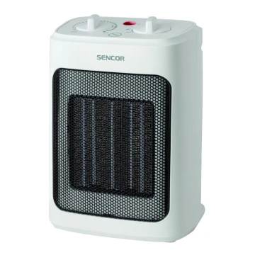 Ventilator cu element de încălzire ceramic 900/1300/2000W/230V alb Sencor