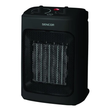 Ventilator cu element de încălzire ceramic 900/1300/2000W/230V negru Sencor