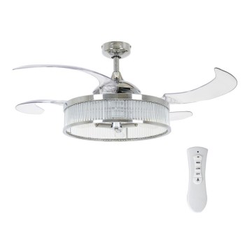 Ventilator de tavan FANAWAY 212929 CORBELLE 3xE27/25W/230V crom + telecomandă