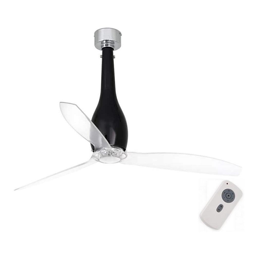 Ventilator de tavan FARO 32002 ETERFAN negru/transparent + telecomandă