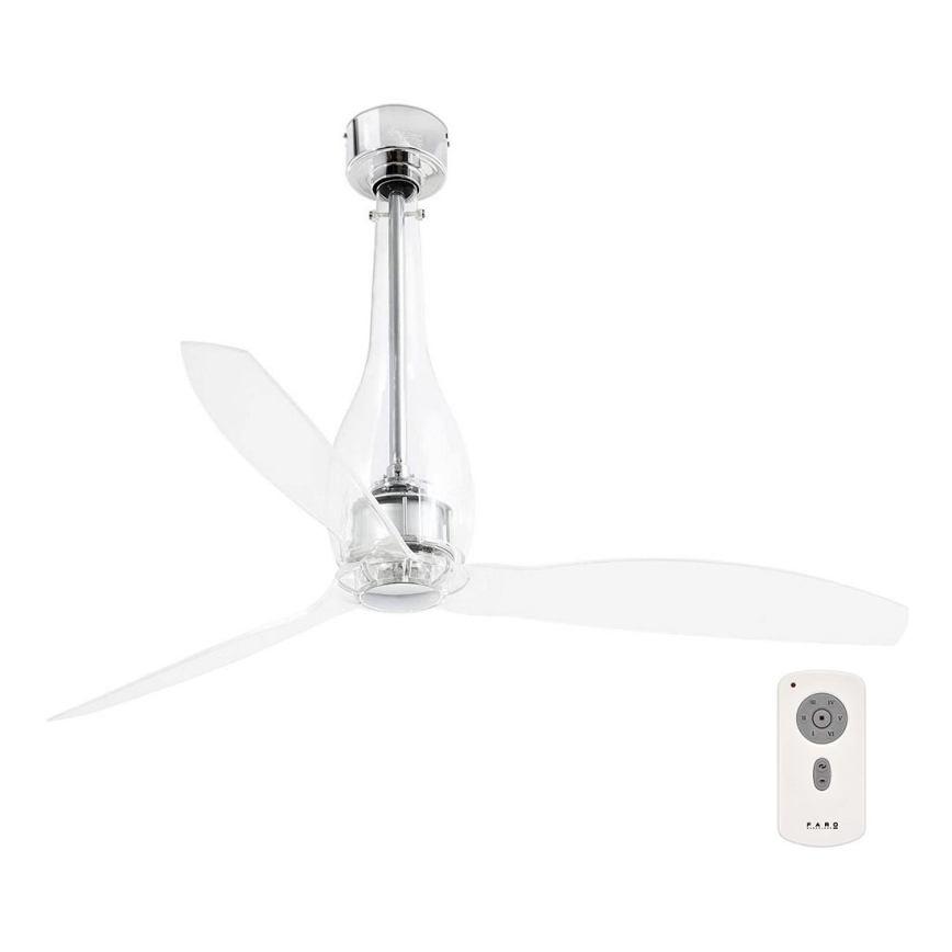 Ventilator de tavan FARO 33381 ETERFAN transparent + telecomandă