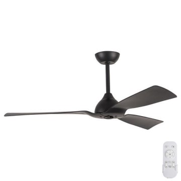 Ventilator de tavan pentru baie d. 132 cm IP44 negru + telecomandă