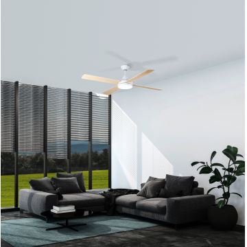 Ventilator LED de tavan dimabil LED/20W/230V alb Eglo + telecomandă