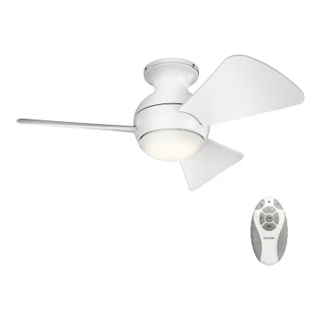 Ventilator LED dimabil de tavan SOLA 10W/230V IP23 alb Kichler + telecomandă