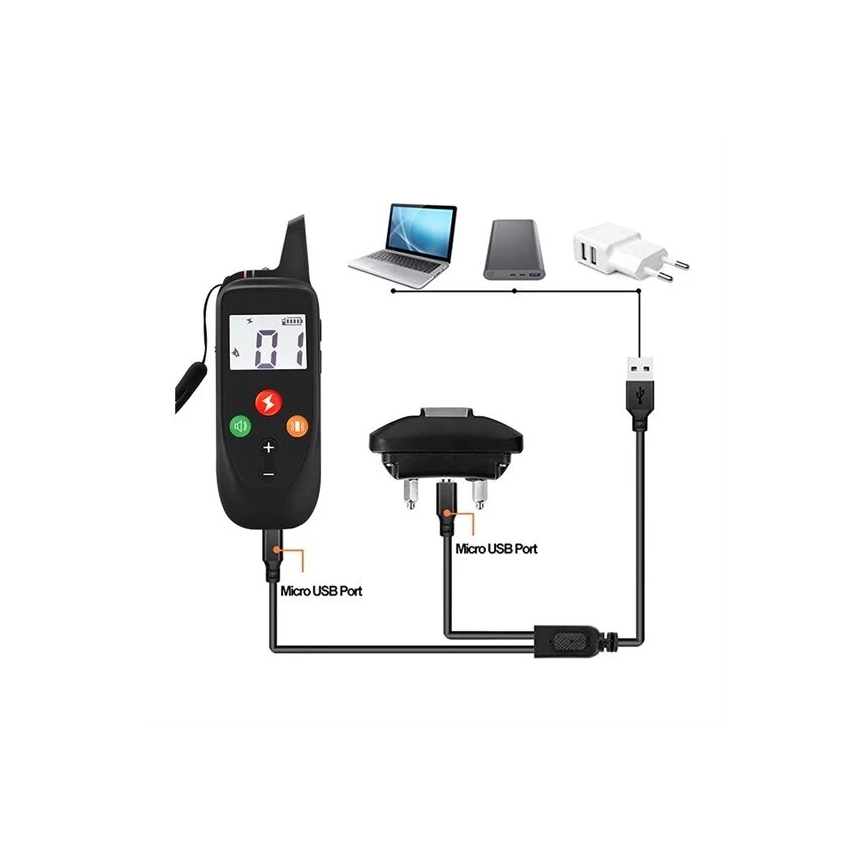 Zgardă de dresaj electrică 52cm 500m 3,7V IP67